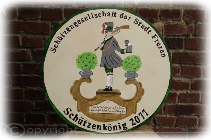 Schützenscheibe der Schützengesellschaft Stadt Freren